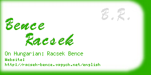 bence racsek business card